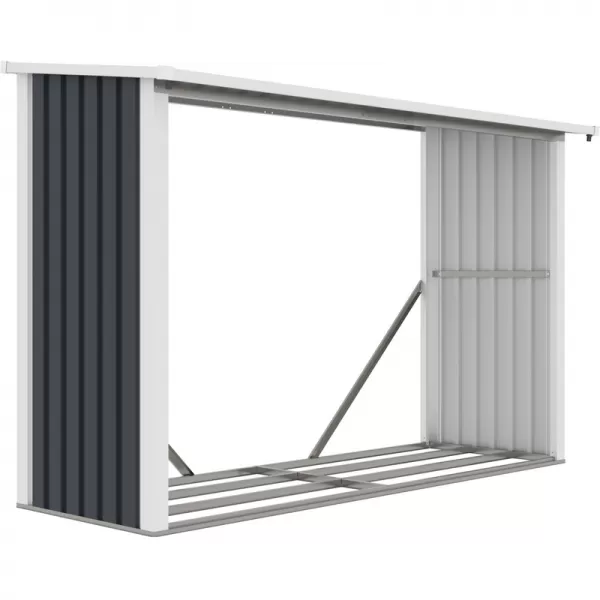 Přístřešek na dřevo G21 WOH 335 - 242 x 89 cm, antracitový 63900515