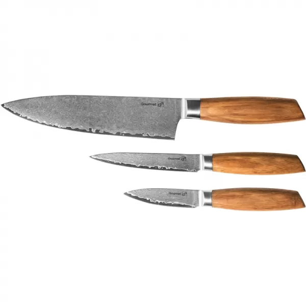 Sada nožů G21 Gourmet Damascus small box 3 ks, rukojeť zebrawood 6002231