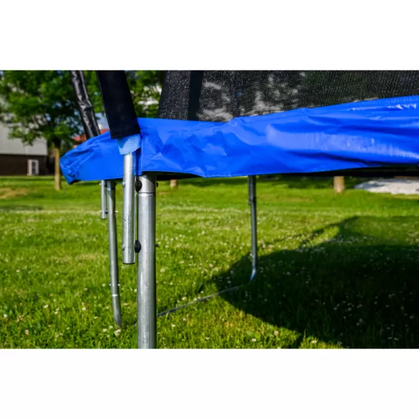 Trampolína G21 SpaceJump, 366 cm, modrá, s ochrannou sítí + schůdky zdarma