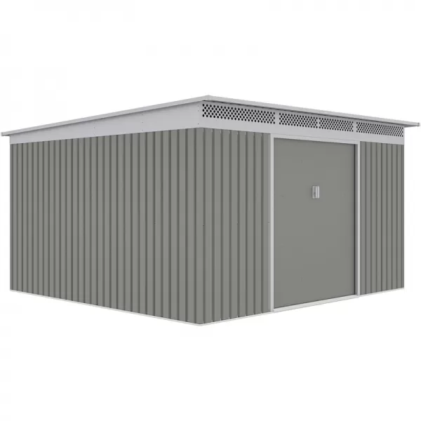 Zahradní domek G21 GRAH 1132 - 340 x 333 cm, metalický šedý 63900995