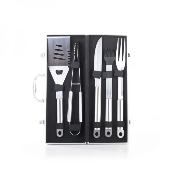 Grilovací nářadí sada 5 ks, hliníkový kufr G21 635392