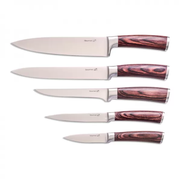 Sada nožů G21 Gourmet Dynamic 5 ks + černo-nerezový blok