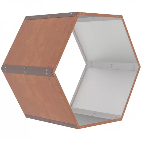 Přístřešek na dřevo G21 HEX 53 - 92 x 60 cm, hnědý 63900518
