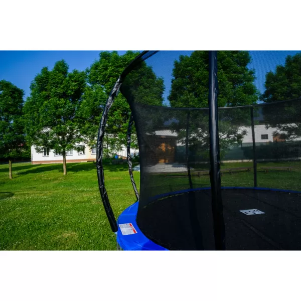 Trampolína G21 SpaceJump, 366 cm, modrá, s ochrannou sítí + schůdky zdarma