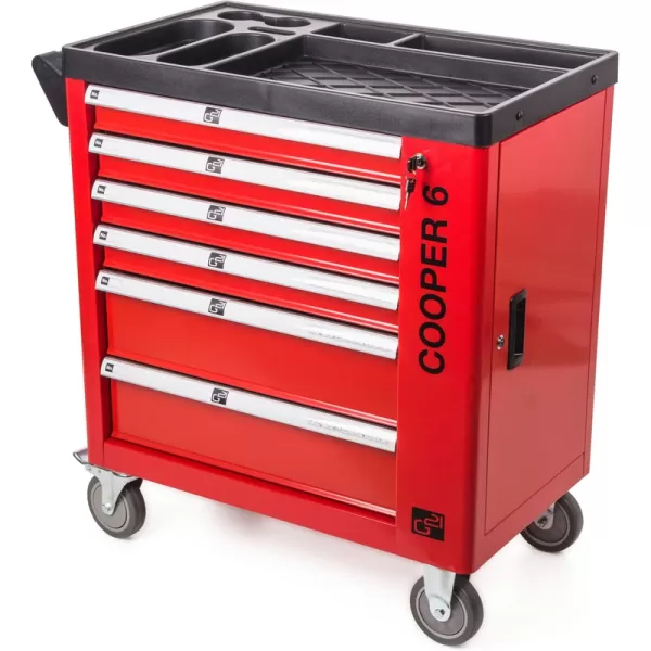 Dílenský vozík G21 Cooper 6, červený 6350403
