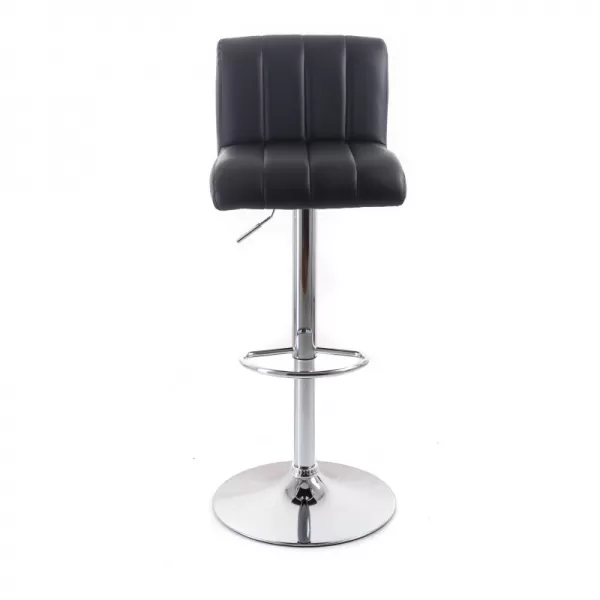 Barová židle G21 Malea koženková, prošívaná black