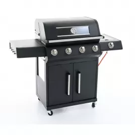Luxusní plynový gril 17 kW se čtyřmi hořáky a bočním vařičem Riwall PRO RGG 41 EXL