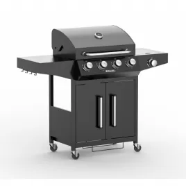 Plynový gril 15 kW se čtyřmi hořáky a bočním vařičem Riwall PRO RGG 41