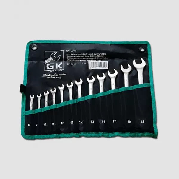 Sada očkoplochých klíčů 15° 31CrV3 12 dílů GK TOOLS GK10343