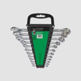 Sada očkoplochých klíčů 15° 31CrV3 12 dílů, chrom GK TOOLS GK10343TP