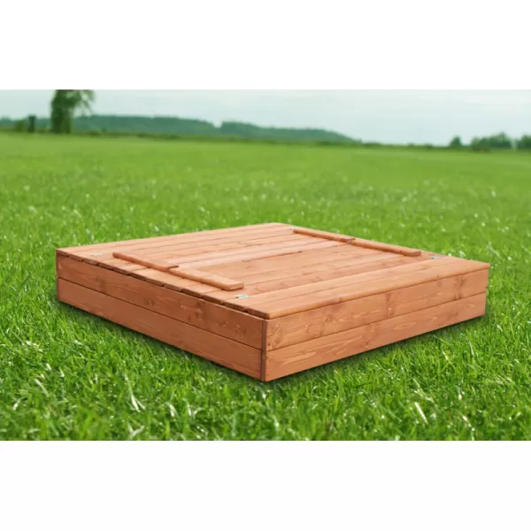 Dřevěné Pískoviště 120x120 cm - barva týk