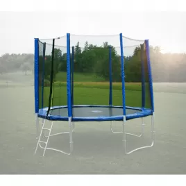 Ochranná síť na trampolínu 244 cm (250 cm) -PVC -na 6 trubek- modrá GoodJump
