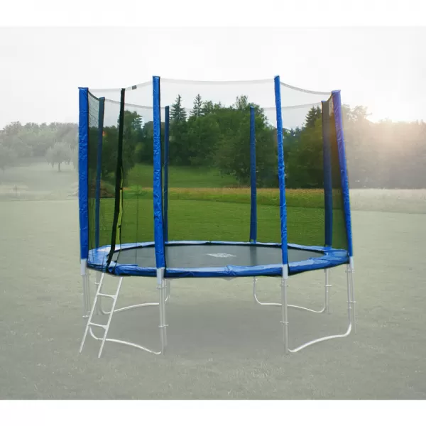 Ochranná síť na trampolínu 244 cm (250 cm) -PVC -na 6 trubek- modrá GoodJump
