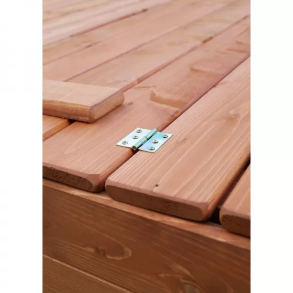 Dřevěné Pískoviště 120x120 cm - barva týk