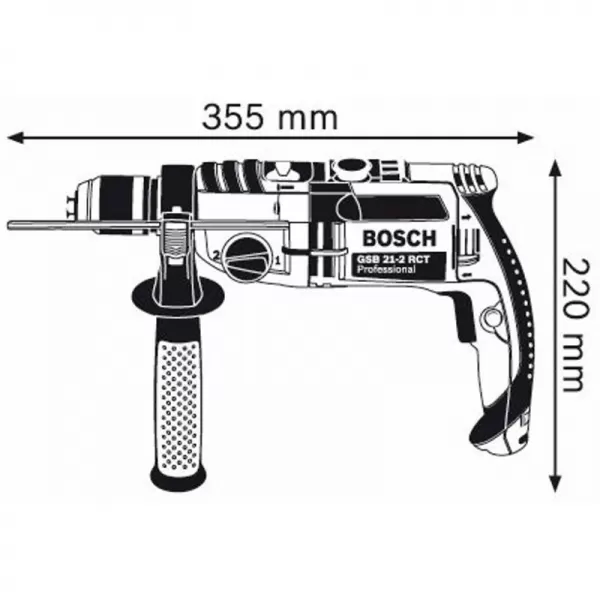 Příklepová vrtačka GSB 21-2 RCT Bosch 060119C700