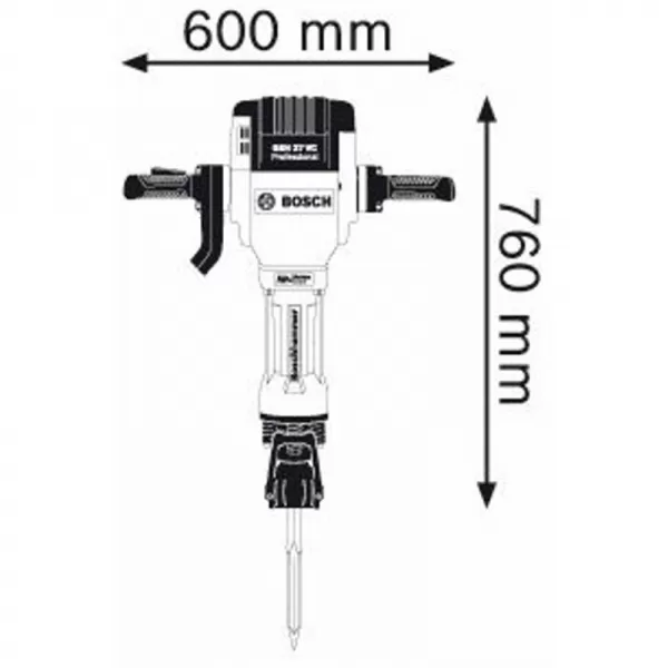 Bourací kladivo se šestihranem 28mm Bosch GSH 27 VC Professional 0.611.30A.000