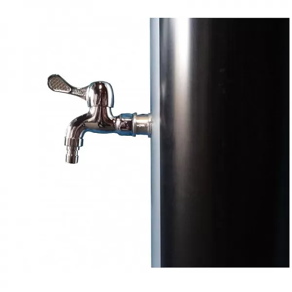 Solární sprcha s dlouhou hlavicí Hawaj Uno 38 l, černo-stříbrná