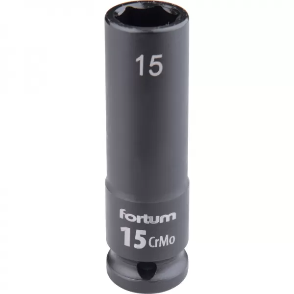 Hlavice nástrčná rázová 1/2", 15mm, L 78mm, CrMoV Fortum 4703215