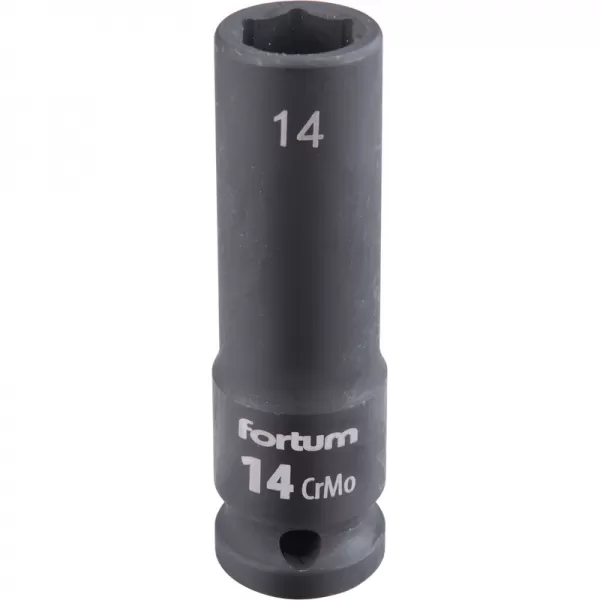 Hlavice nástrčná rázová 1/2", 14mm, L 78mm, CrMoV Fortum 4703214