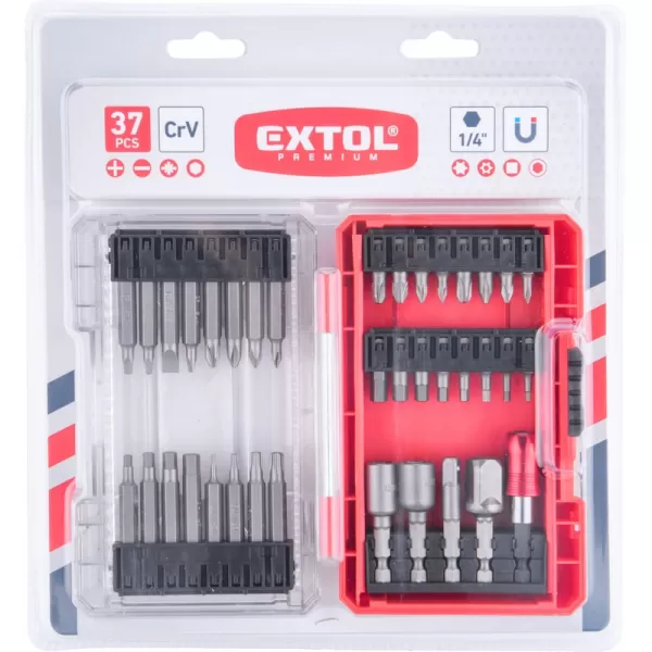 Hroty, sada 37ks, CrV Extol Premium 8819637