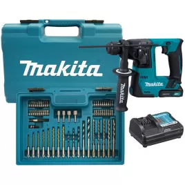 Aku vrtací kladivo s příslušenstvím 2x12V/1,5Ah Makita HR140DWYE1