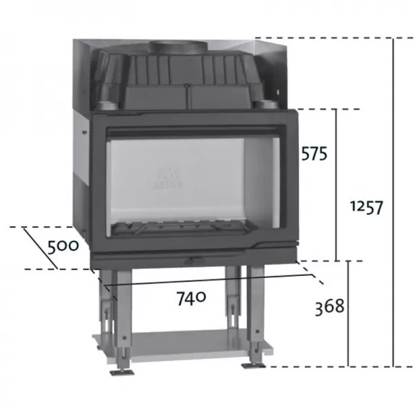 Krbová vložka černý lak JOTUL I 570 FLAT
