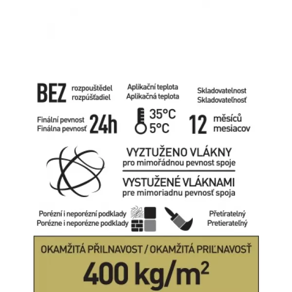 Lepidlo 290 ml Soudal T-REX GOLD POWER