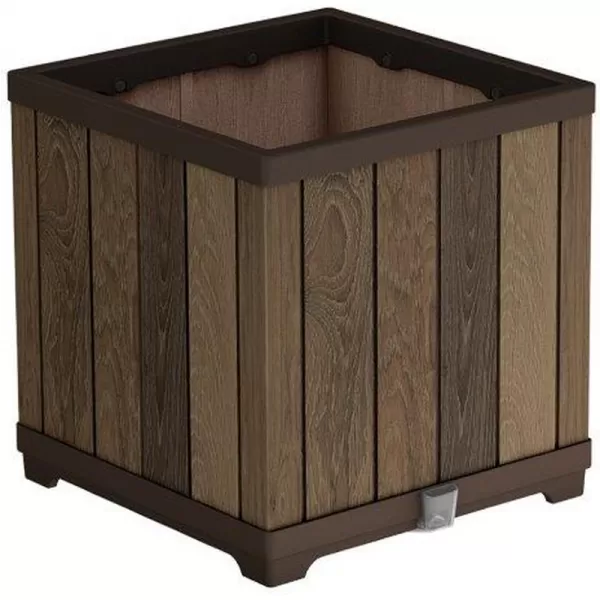 Květináč Keter Deco Square walnut 612030