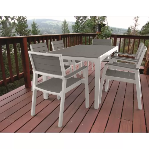 Zahradní stůl Keter Harmony bílý / světle šedý