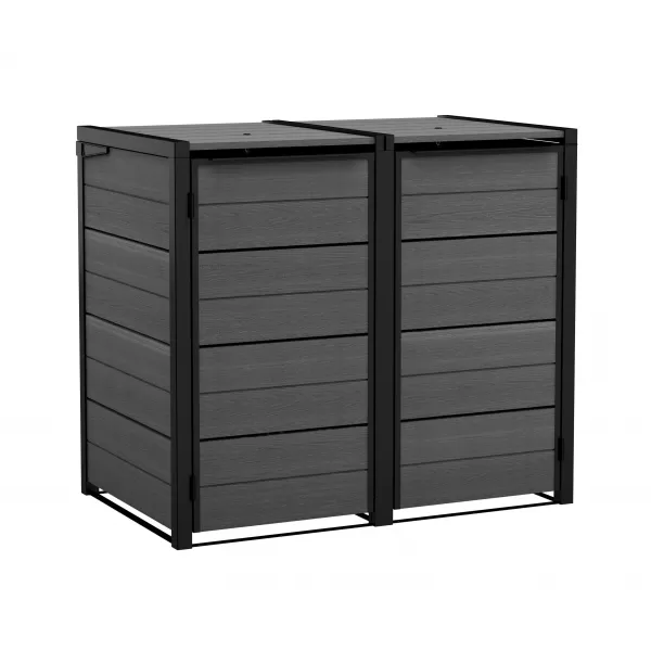 Zahradní box Keter Hide Away na popelnice 2 x 240 l šedý 612007