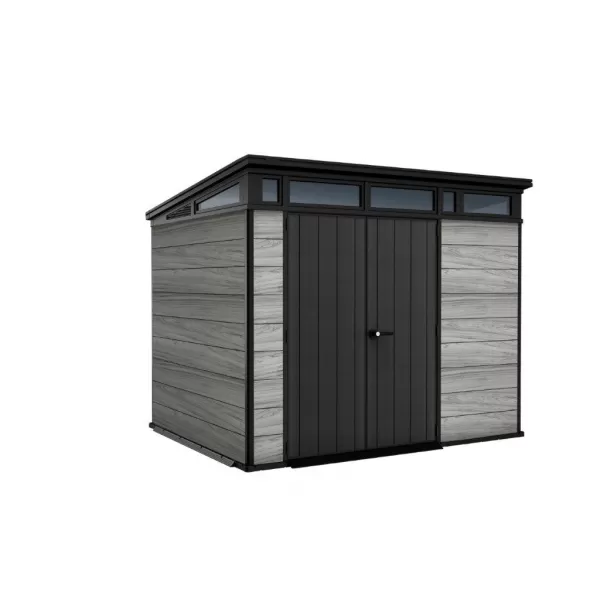 Zahradní domek 9x7 Storm Grey, s podlahou Keter PENT Signature 612039