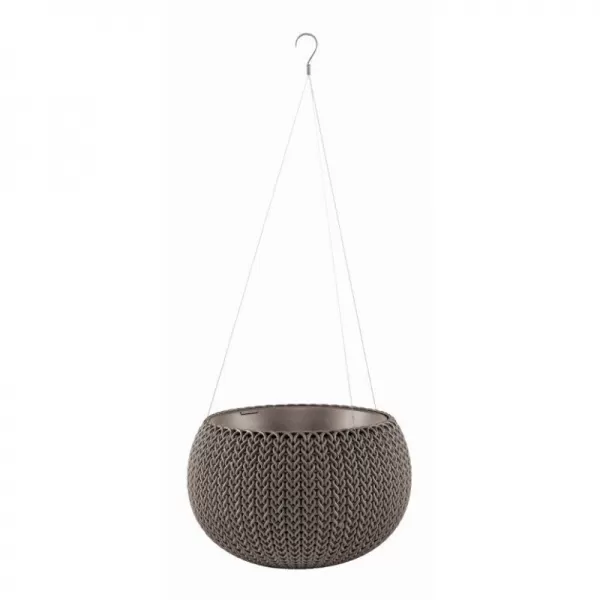 Květináč Keter COZY S závěsný Harvest Brown