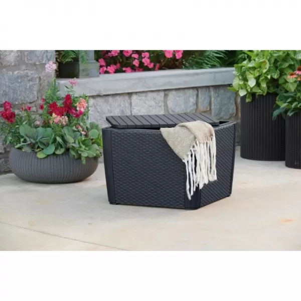 Zahradní stůl Keter Luzon Plus grafitový s úložným prostorem