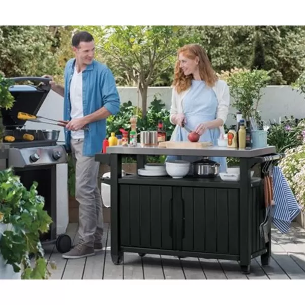 Grilovací stolek Keter UNITY XL 207L grafitový