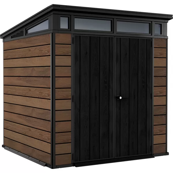 Zahradní domek 7x7 Walnut, s podlahou Keter Pent Signature 610665