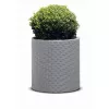 Květináč Keter Cylinder M Silver Grey