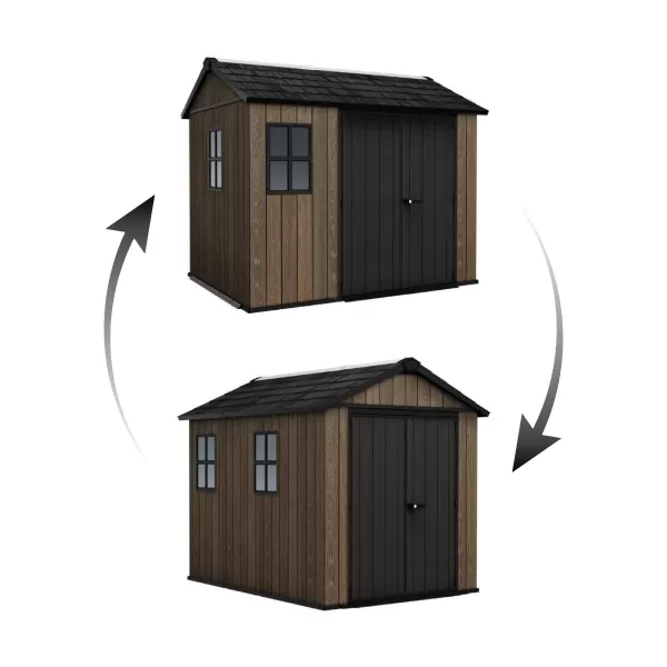 Zahradní domek 7,5 x 9 Walnut, s podlahou Keter Apex