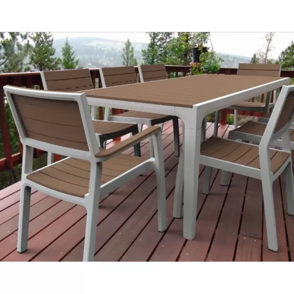 Zahradní křeslo Keter Harmony bílé / cappuccino