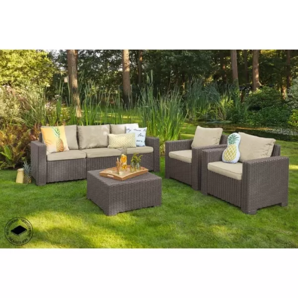 Zahradní nábytek Keter California třísedadlová pohovka Cappuccino