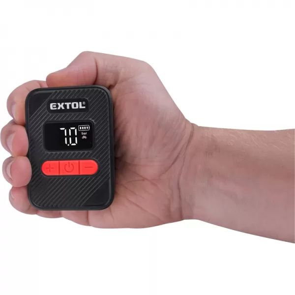 Aku kompresor 8V/0,5 Ah 10,3bar, USB nabíjení Extol Premium 8891512