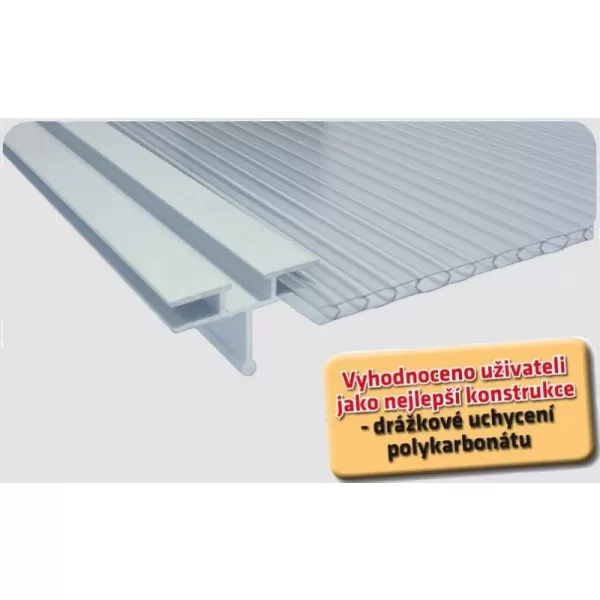 Zahradní skleník z polykarbonátu KOMFORT 7550 STRONG + základna zdarma