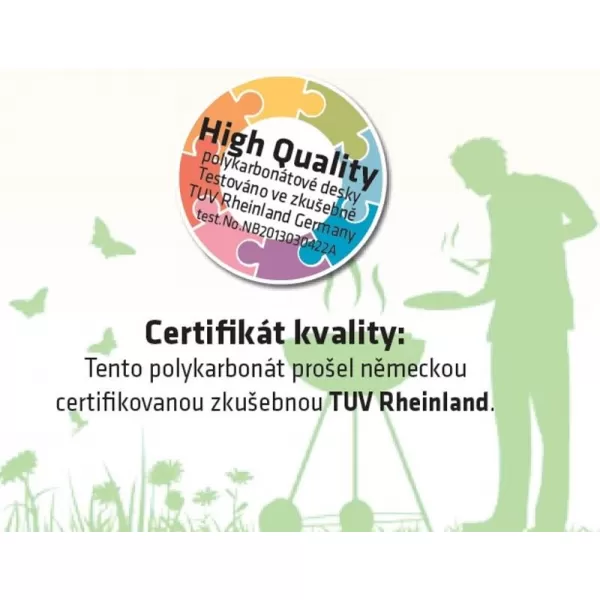 Zahradní skleník z polykarbonátu KOMFORT 7550 STRONG + základna zdarma