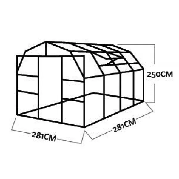 Skleník z polykarbonátu KOMFORT TITAN 8000 STRONG + základna zdarma