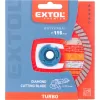 Kotouč diamantový řezný, turbo - suché i mokré řezání, 115x22,2x2mm Extol Premium 8803051