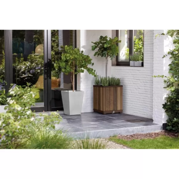Květináč Keter Deco Square Tall walnut 612031