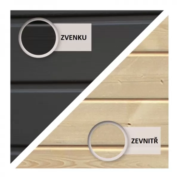 Dřevěný domek KARIBU ASKOLA 2 (82901) tm. šedý LG1759