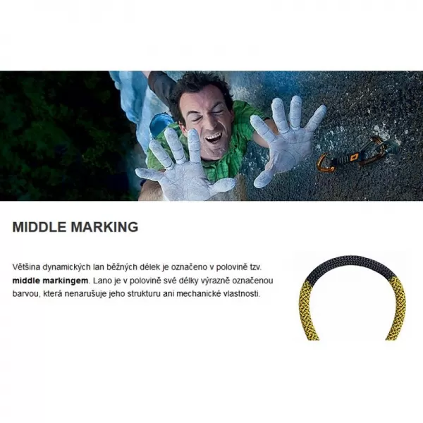 Jednoduché dynamické lano 40m SINGING ROCK STORM 9.8