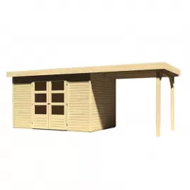 Dřevěný domek KARIBU ASKOLA 4 + přístavek 240 cm (73247) natur LG1709