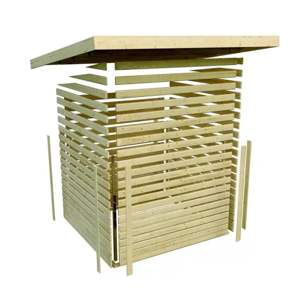 Dřevěný domek KARIBU ASKOLA 4 + přístavek 280 cm (77733) natur LG1770