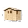 Dřevěný domek KARIBU DALIN 1 (45281) natur LG1702
